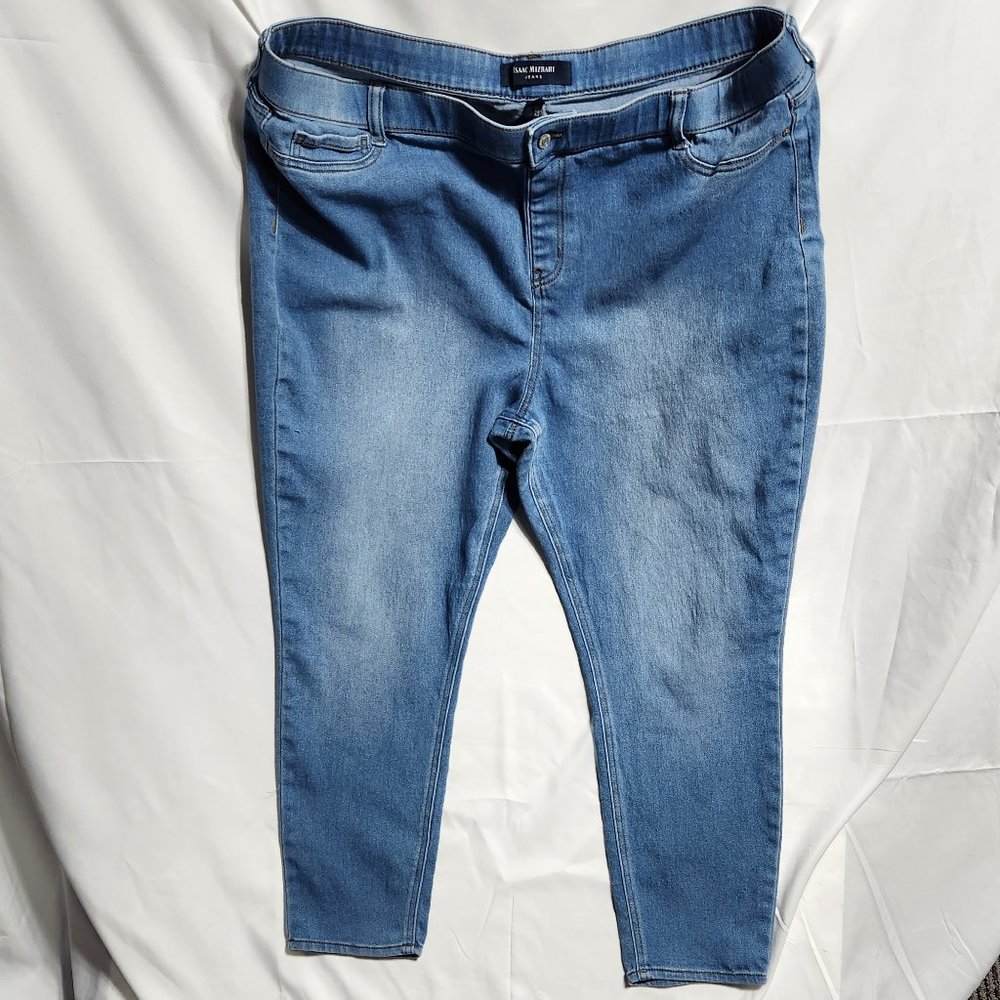 Isaac Mizrahi Devine Denim Womens XXL Pull On Slim Leg Jeans (P-05)